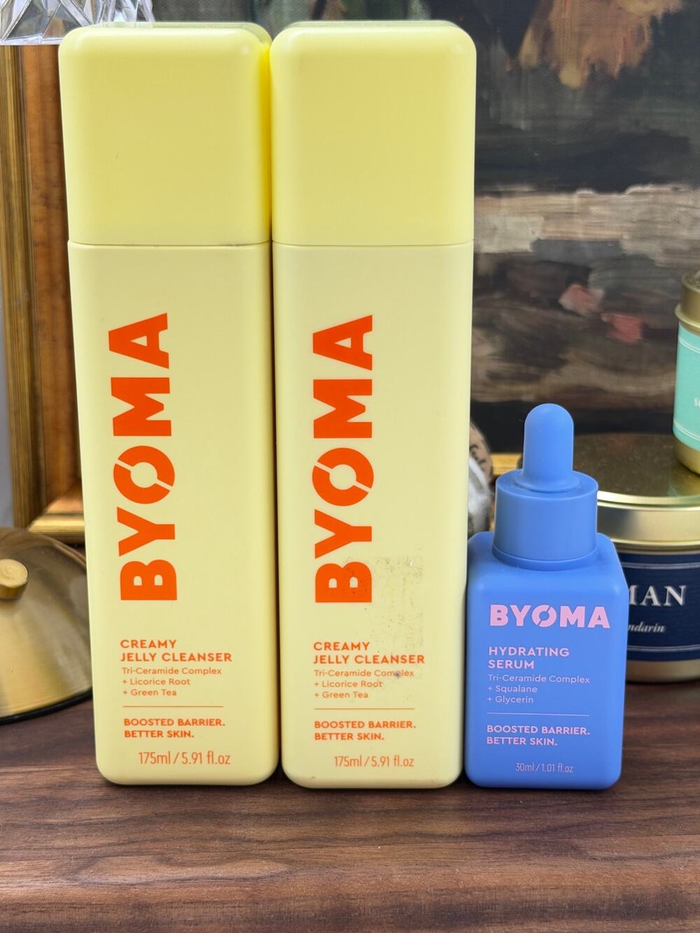 BYOMA Skincare Lot (3 Pcs) - (2) Creamy Jelly Cleansers & (1) Hydrating Serum